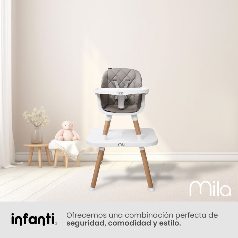 Silla Alta Mila 6 En 1 Gris image number null