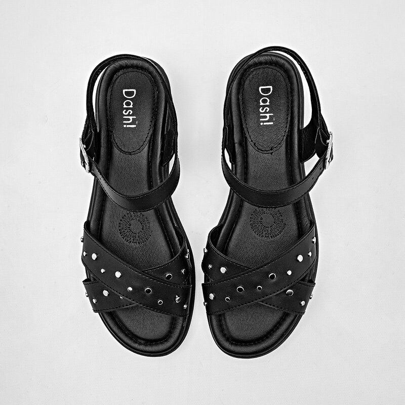 Dash sandalia piso para mujer negro cod 140892-... image number null