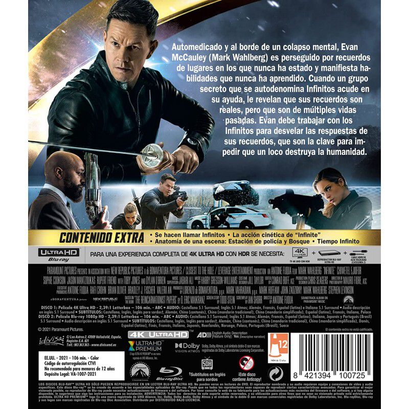 Infinite - 4k UHD + Blu-ray [Blu-ray] image number null