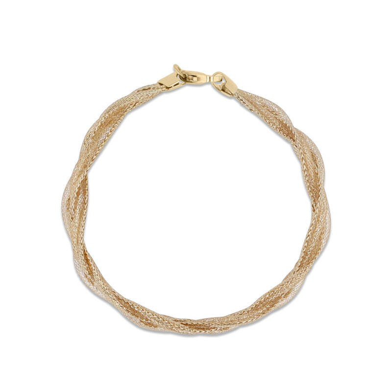 Pulsera De Oro Amarillo 10k (19cm Aprox) image number null