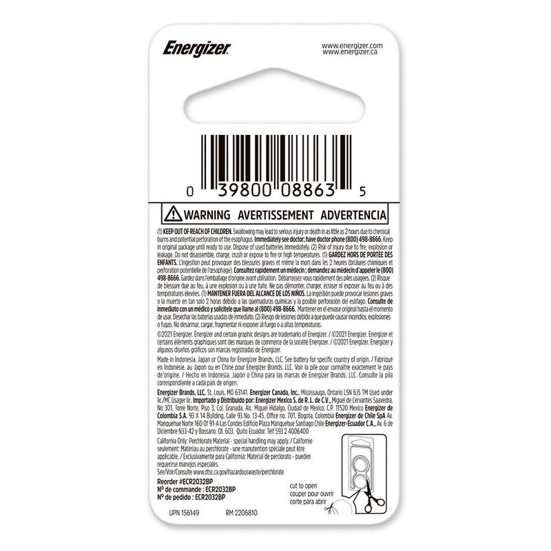 Pila Energizer Botón Cr2032 3v Reloj Control Al... image number null