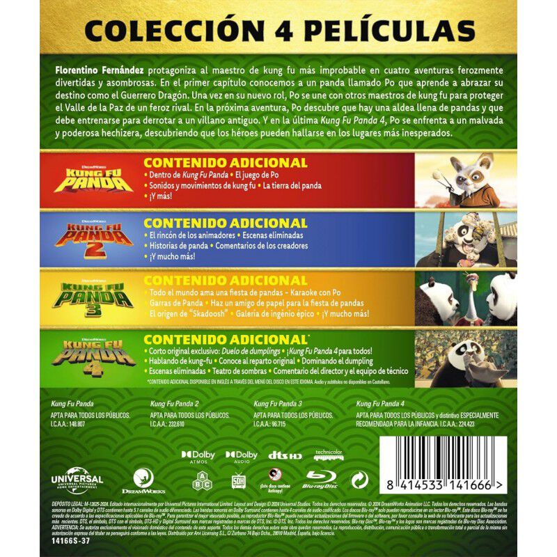 Kung Fu Panda Pack 1-4 [Blu-ray] (2008, 2011, 2... image number null