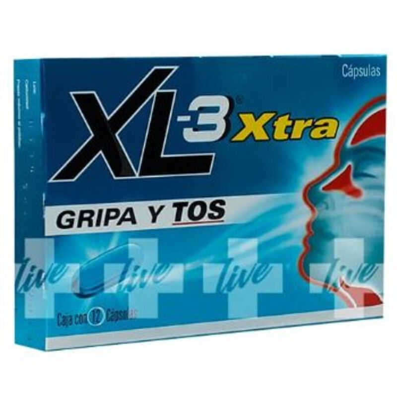 XL-3 XTRA GRIPA Y TOS 12 CAPSULAS image number null