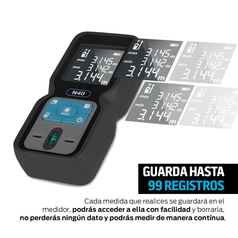 Medidor L&aacute;ser de 40 Metros Mide la Longitud, Al... image number null