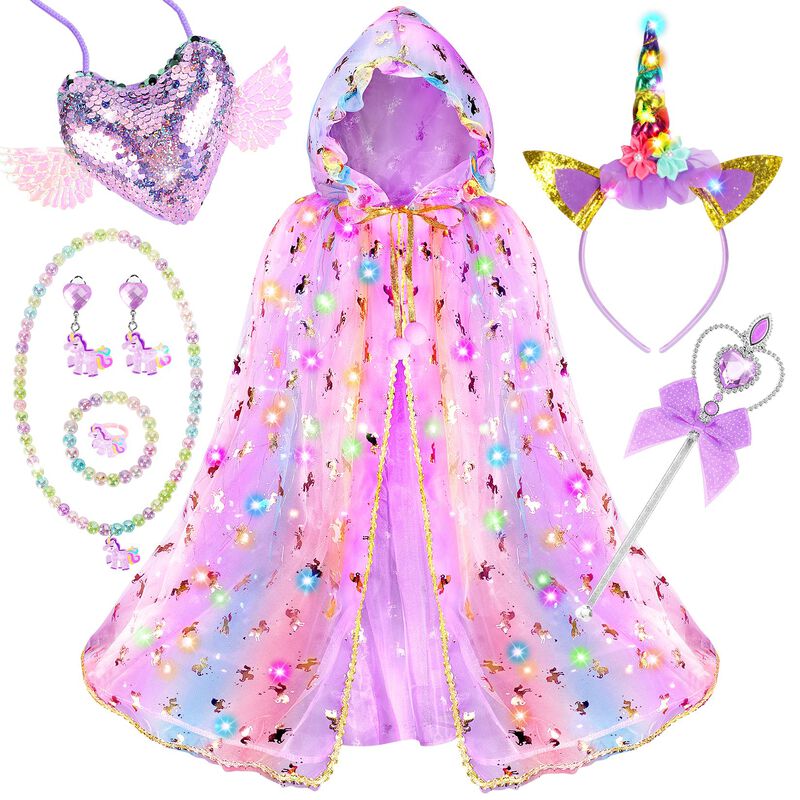 Set De Princesa Unicornio Iluminado Fedio image number null