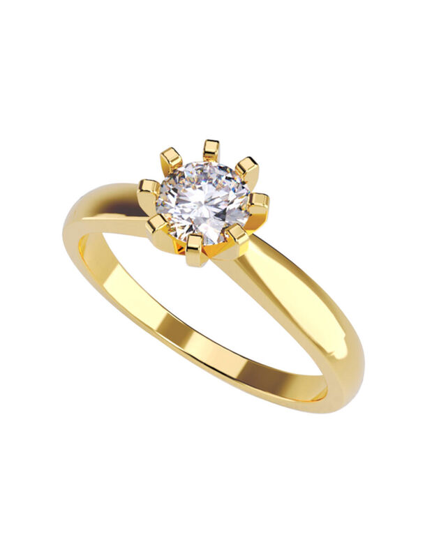 Anillo de Compromiso en Oro de 14K con Circonia... image number null