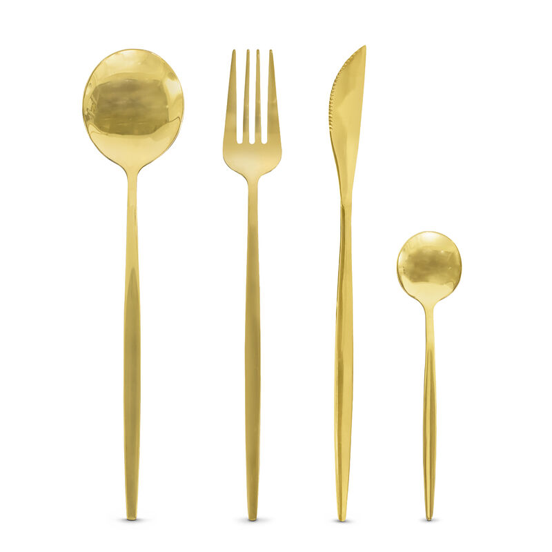 Cubiertos Dorados 24 Pzs image number null