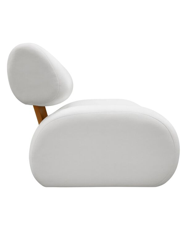 Sill&oacute;n Lizz Blanco, Respaldo Inclinado con Dise... image number null