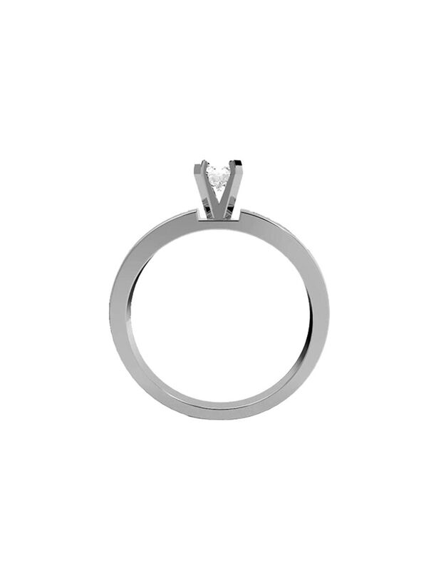 Anillo de Compromiso en Oro de 10K con Circonia... image number null