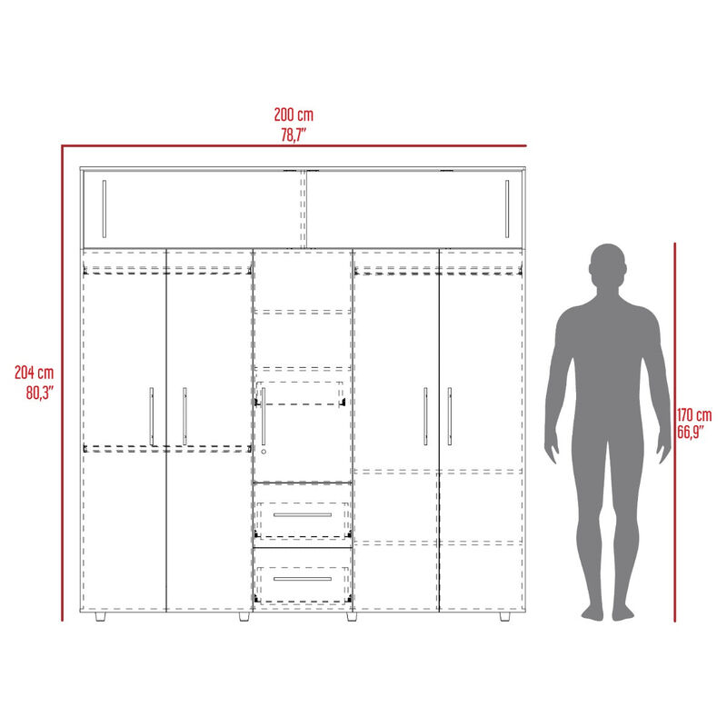 Closet Montano Bardolino con Dos Puertas Corred... image number null