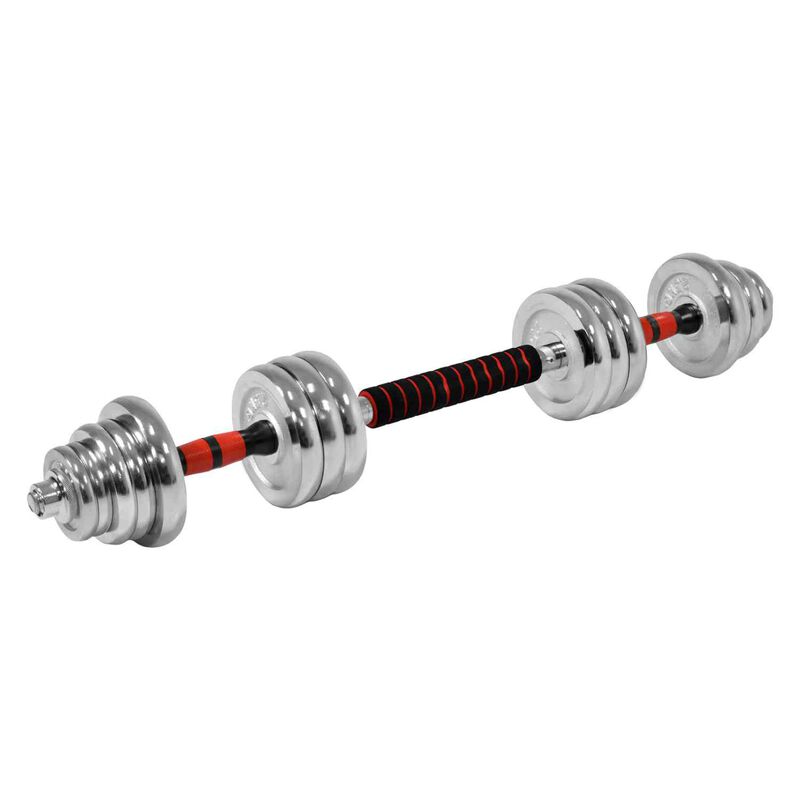 Set Mancuernas Metal Cromado Ajustables 30 Kg 1... image number null