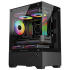 Gabinete Gamer Balam Rush Nitrox Glow Crystal 4700c, Micro-atx. Color Negro