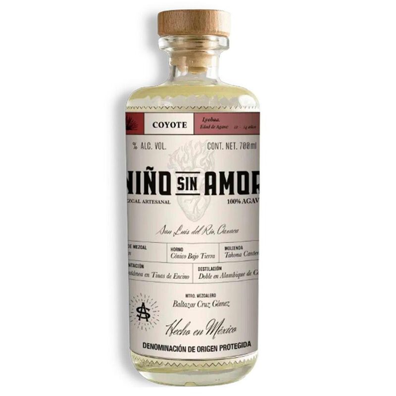 Mezcal Artesanal Destilado Ni&ntilde;o Sin Amor Coyote... image number null