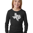 Camiseta De Manga Larga Word Art Para Ni&ntilde;a - Don&rsquo;t Mess With Texas - Negro