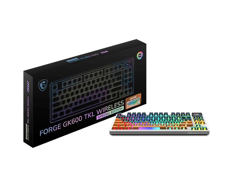 Teclado Msi Forge Gk600 Tkl W Mars Us Rgb Bluet... image number null