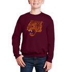 Sudadera De Cuello Redondo Word Art Para Ni&ntilde;o - Modo Bestia - Granate