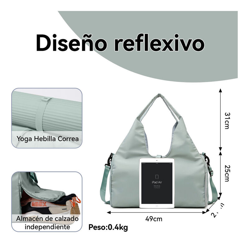 Bolsa Deportiva con Compartimento para Zapatos image number null