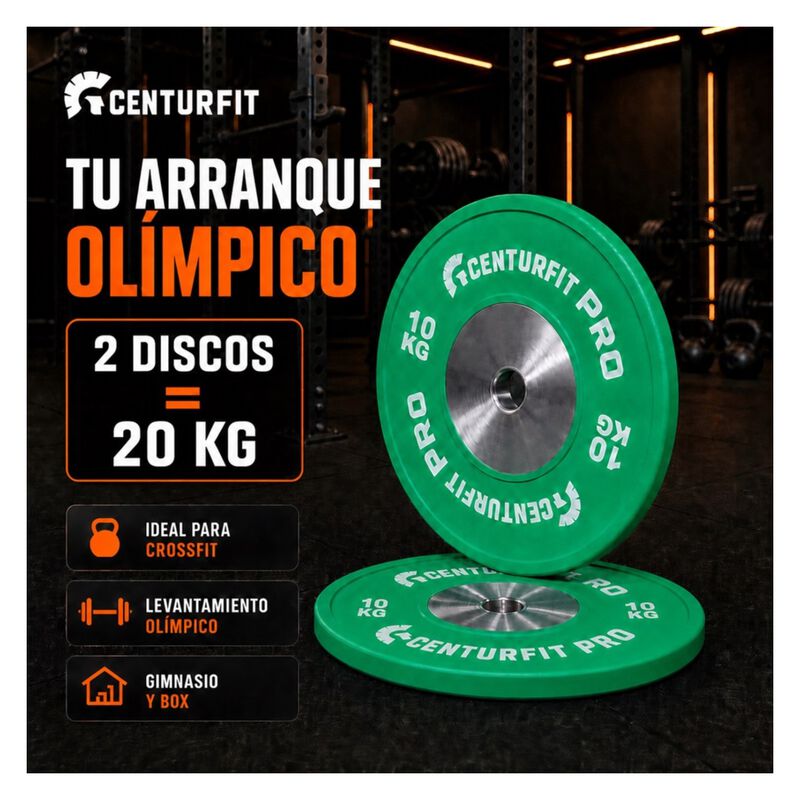 Par Discos Ol&iacute;mpicos Crossfit Bumper Nucleo Ace... image number null