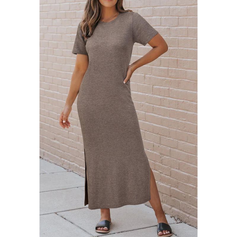 Vestido Maxi de Lana Arach&Cloz Caf&eacute; image number null