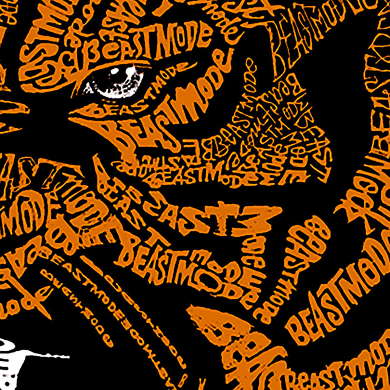 Camiseta Word Art Para Ni&ntilde;o - Modo Bestia - Roj... image number null