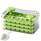Bandeja de Cubitos de Hielo Alegend 84 Uds, 3 Capas con Contenedor