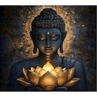 Cuadro Decorativo Espiritual 60x80cm Meditaci&oacute;n Aurea