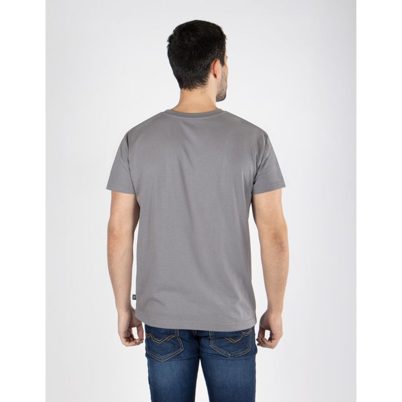 Playera Caterpillar Gris Big Logo Amarillo image number null