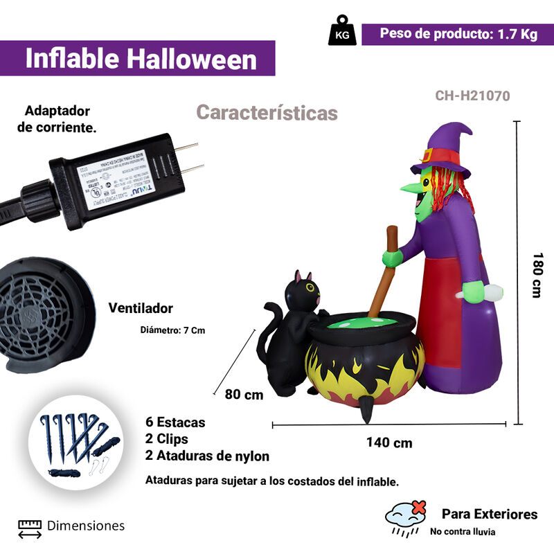 Inflables De Halloween Decoración De La Casa,  ... image number null