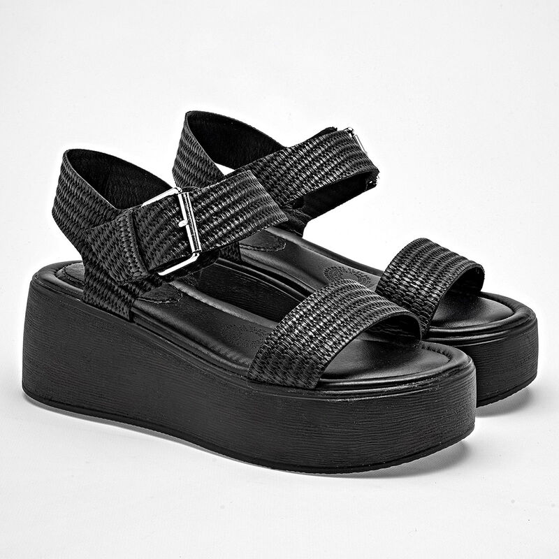 Dash sandalia plataforma para mujer negro cod 1... image number null