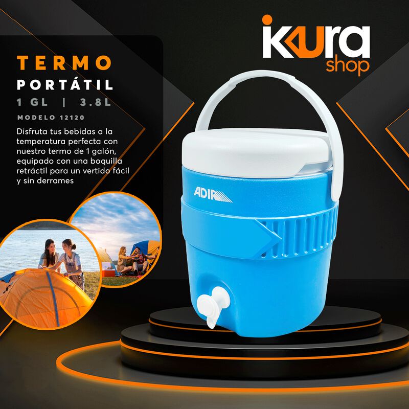 Combo Hieleras 48QT + 2 Termos 3.8L c/u Azul image number null