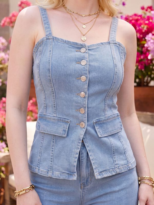 Conjunto 2 Piezas Malabis Mezclilla, Blusa De T... image number null