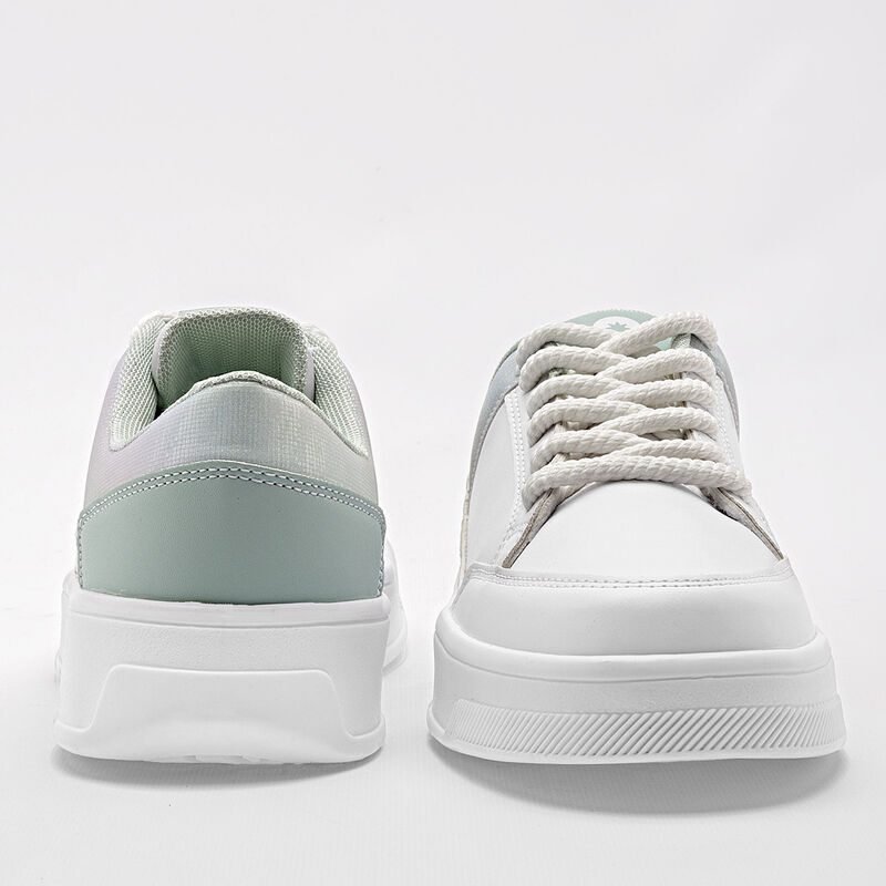 Moramora Tenis urbano para mujer blanco verde image number null