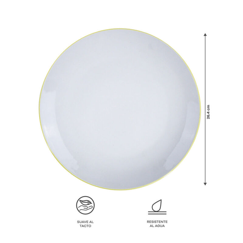 Vajilla Elin para 6 Personas - Cer&aacute;mica Amarill... image number null