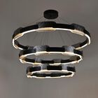 Candil Colgante Led 3 Aros Con Cristal