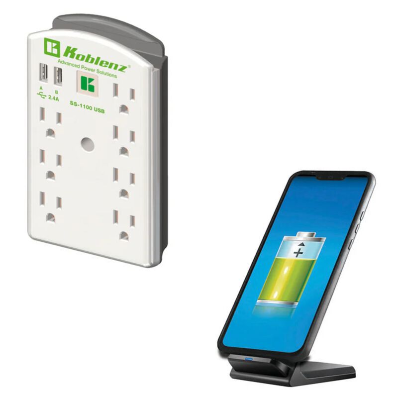 Supresor Ss-1100 Usb + Cargador Inalambrico Ci-... image number null
