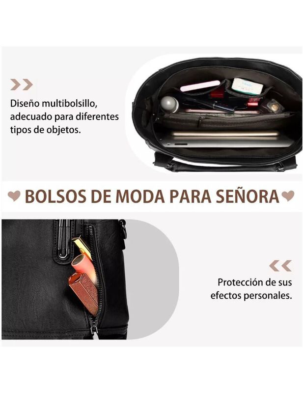 Bolsa Tote Pink Brule De Cuero Para Mujer image number null