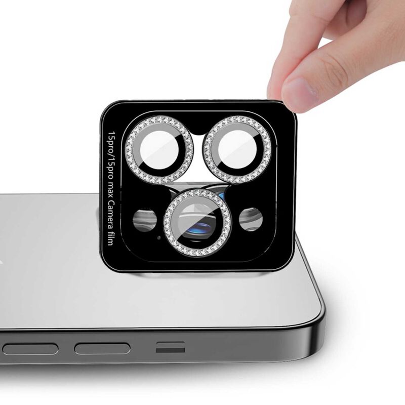 Mica Vidrio Mybat Glamcam Plata Para Iphone 15 ... image number null