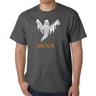 Camiseta Word Art Para Hombre - Fantasma de Halloween - Gris