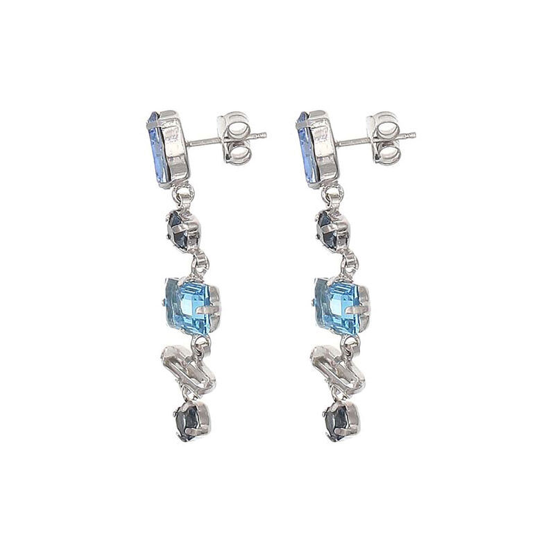 Aretes De Plata 925 Con Zirconias De Colores image number null