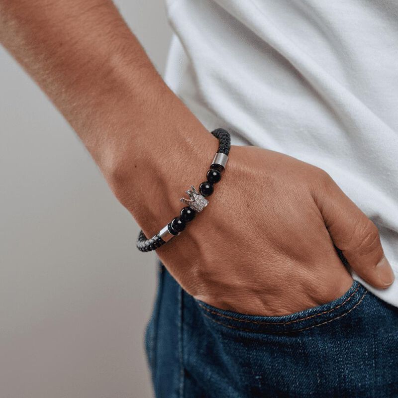 Pulsera Hombre, Brazalete Acero Inoxidable, Reg... image number null