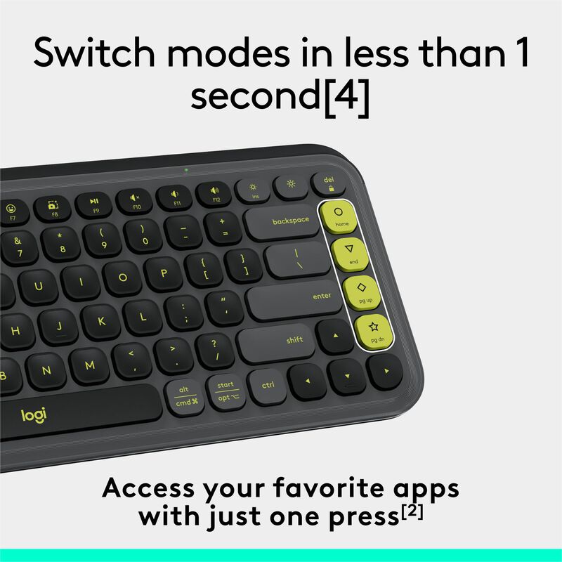 Teclado Logitech Pop Icon Keys Inal&aacute;mbrico Blue... image number null