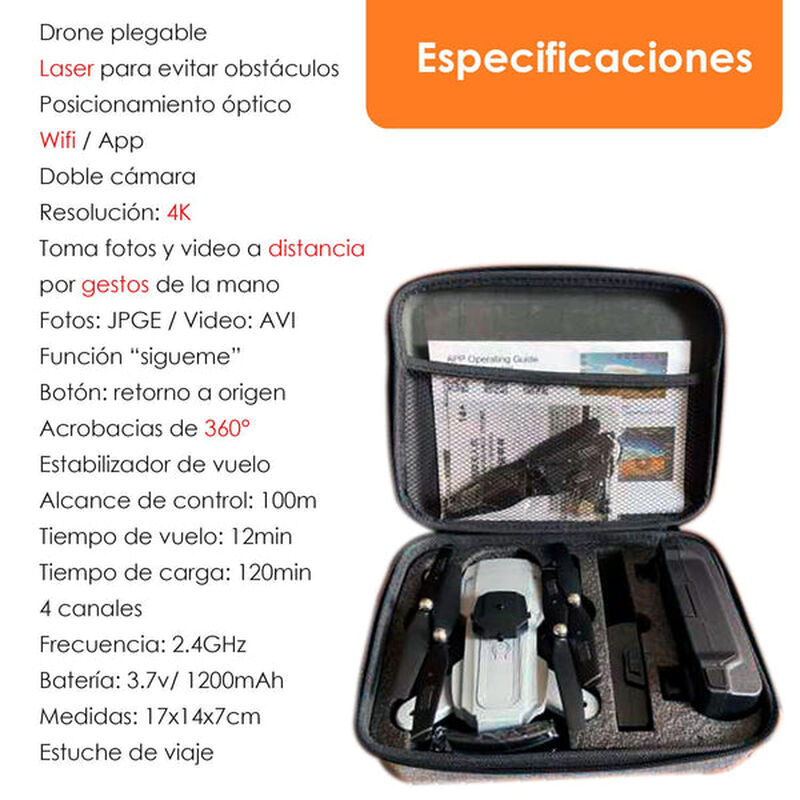 Drone Vak 965 Doble Cámara 4k Video Láser Evita... image number null