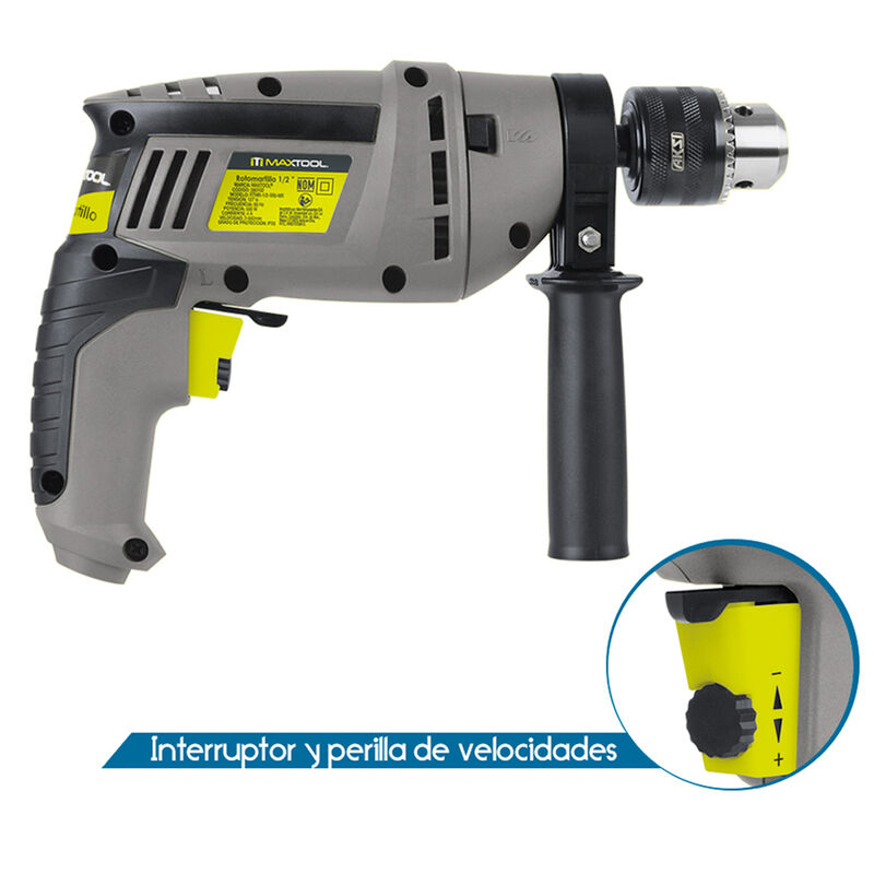 Taladro Rotomartillo Maxtool 500W de 3/8 pulg image number null