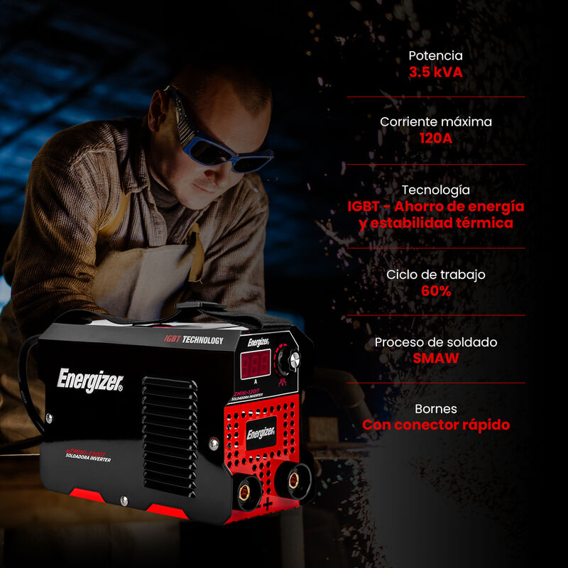 Energizer Mini Soldadora Inverter Port&aacute;til 120a... image number null