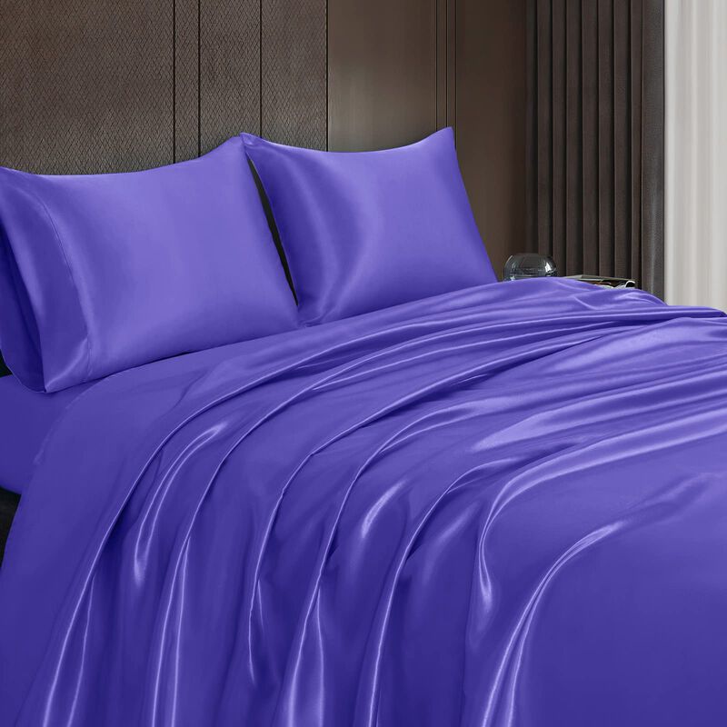 Juego De S&aacute;banas Homiest Matrimonial Azul Periw... image number null