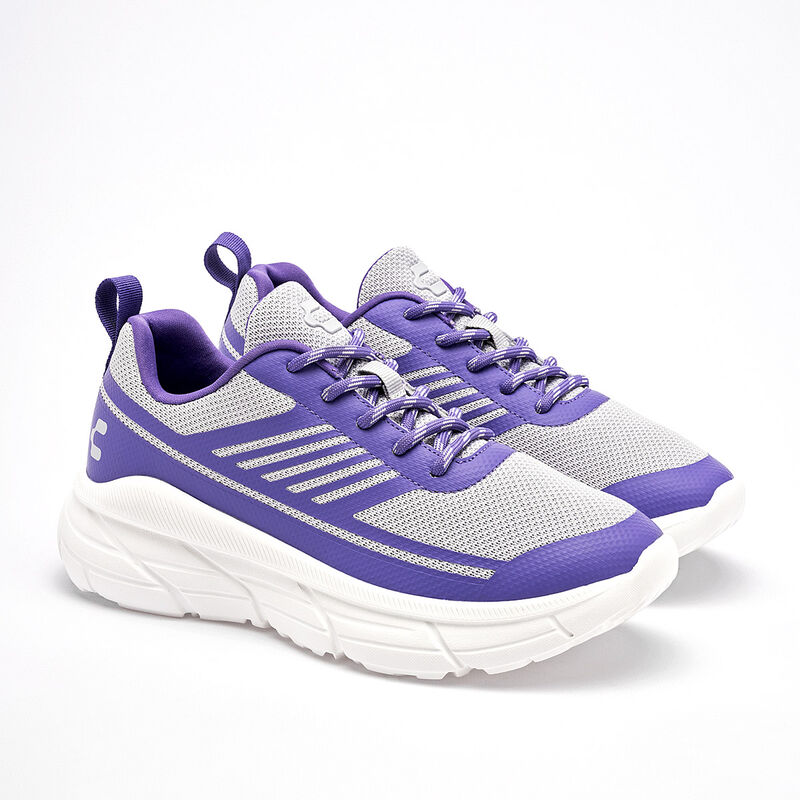 Charly tenis deportivo para mujer gris morado c... image number null