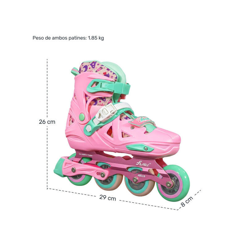 Patines Linea 4 Ruedas Soporte Aluminio Abec 9 ... image number null