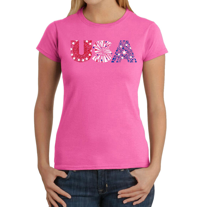 Camiseta Word Art Para Mujer - Fuegos Artificia... image number null