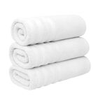 Set de 3 Toallas de Ba&ntilde;o Grande Premium 70x140 cm - Color Blanca