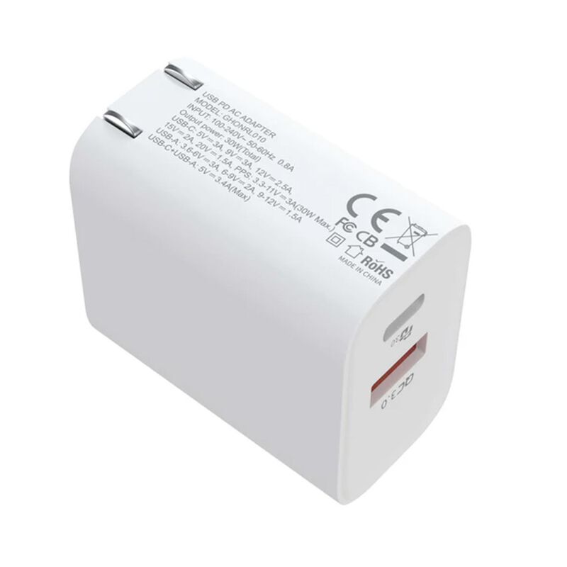 Cargador Ac Ghostek Usb-c Pd Usb-a 30w Universa... image number null